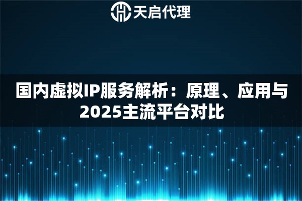 国内虚拟IP服务解析：原理、应用与2025主流平台对比