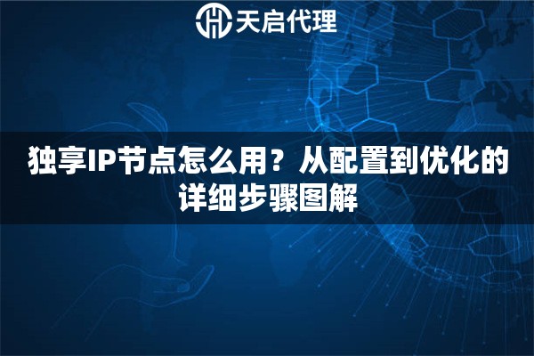 独享IP节点怎么用？从配置到优化的详细步骤图解