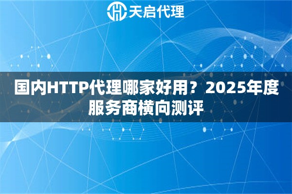 国内HTTP代理哪家好用？2025年度服务商横向测评