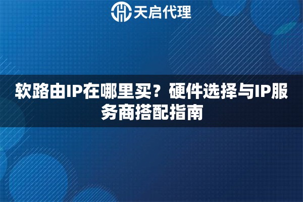 软路由IP在哪里买？硬件选择与IP服务商搭配指南