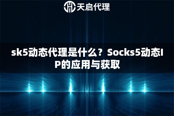 sk5动态代理是什么？Socks5动态IP的应用与获取