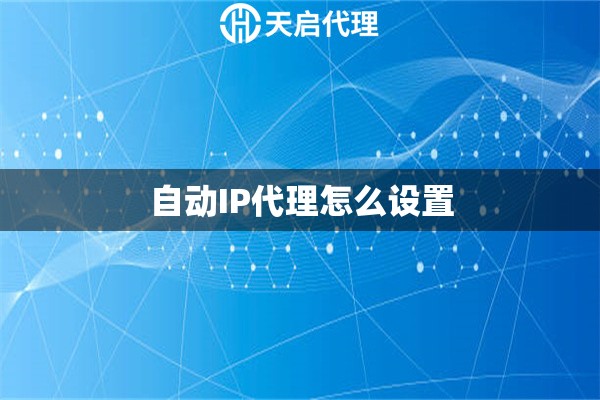 自动IP代理怎么设置