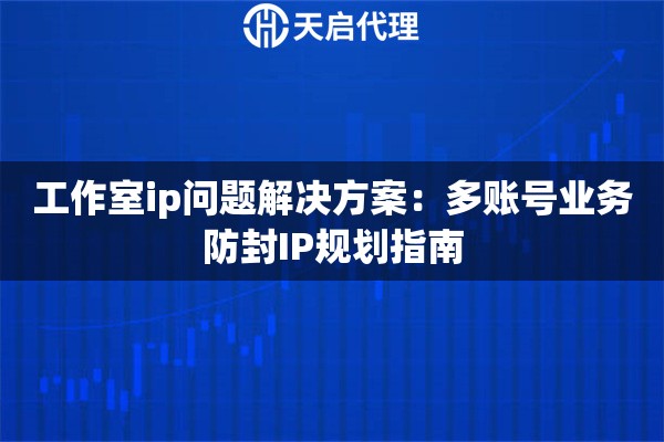 工作室ip问题解决方案：多账号业务防封IP规划指南