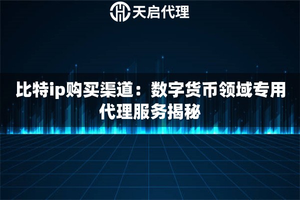 比特ip购买渠道:数字货币领域专用代理服务揭秘 比特ip购买渠道:数字货币领域专用代理服务揭秘