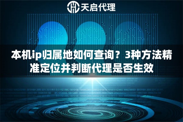 本机ip归属地如何查询？3种方法精准定位并判断代理是否生效