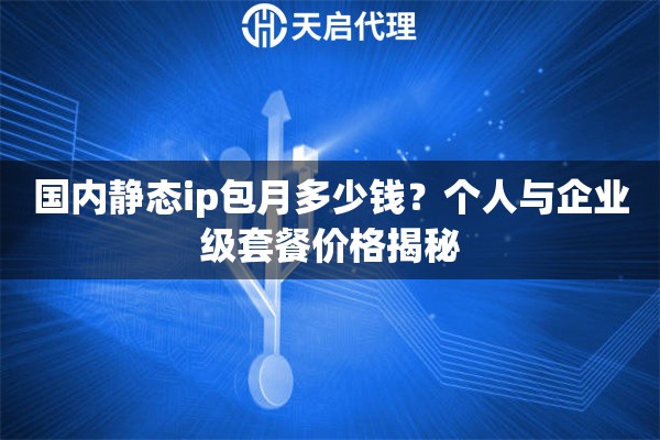 国内静态ip包月多少钱？个人与企业级套餐价格揭秘