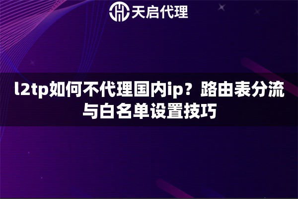 l2tp如何不代理国内ip？路由表分流与白名单设置技巧