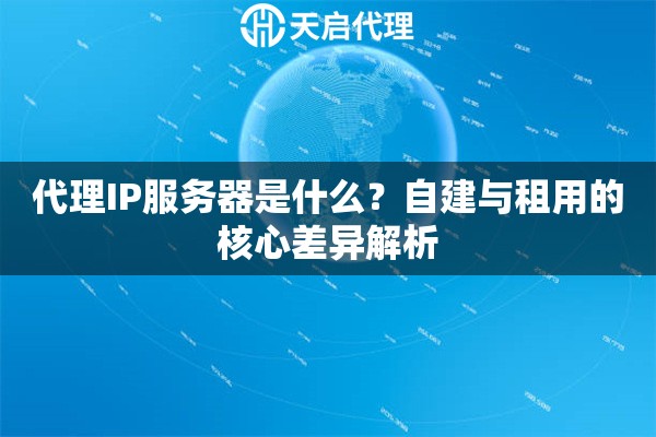 代理IP服务器是什么?自建与租用的核心差异解析 代理IP服务器是什么?自建与租用的核心差异解析