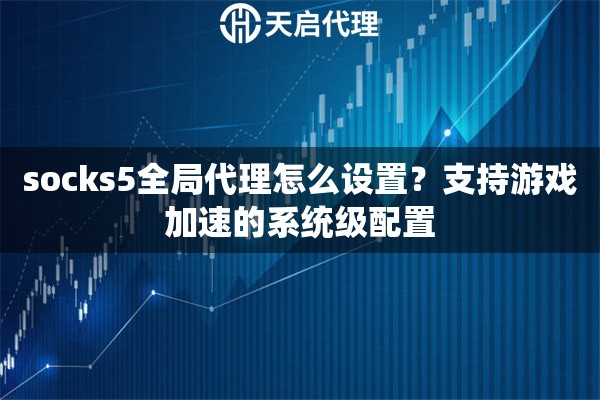 socks5全局代理怎么设置？支持游戏加速的系统级配置