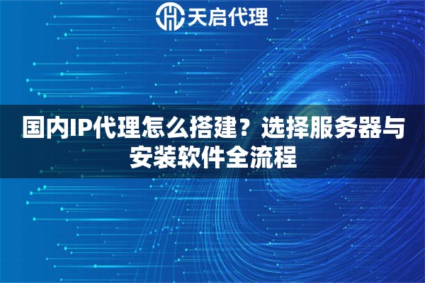 国内IP代理怎么搭建？选择服务器与安装软件全流程