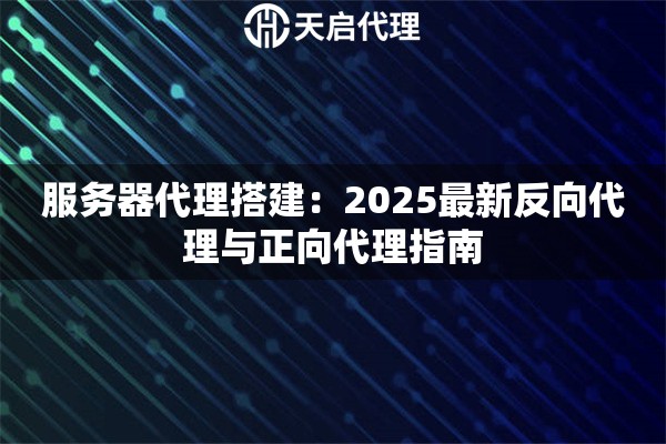 服务器代理搭建：2025最新反向代理与正向代理指南