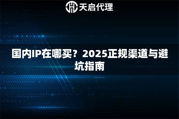国内IP在哪买？2025正规渠道与避坑指南