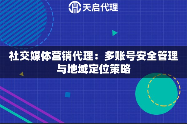 社交媒体营销代理：多账号安全管理与地域定位策略