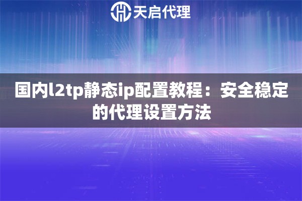 国内l2tp静态ip配置教程：安全稳定的代理设置方法