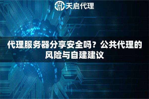 代理服务器分享安全吗？公共代理的风险与自建建议