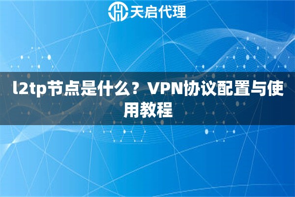 l2tp节点是什么？VPN协议配置与使用教程