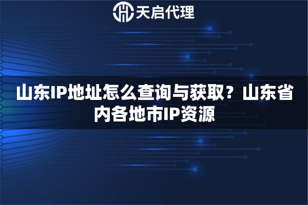山东IP地址怎么查询与获取？山东省内各地市IP资源