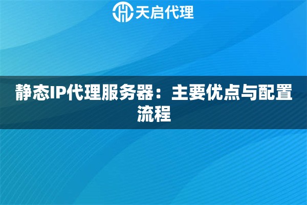 静态IP代理服务器：主要优点与配置流程