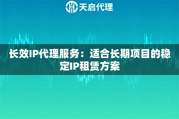 长效IP代理服务：适合长期项目的稳定IP租赁方案