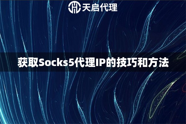 获取Socks5代理IP的技巧和方法
