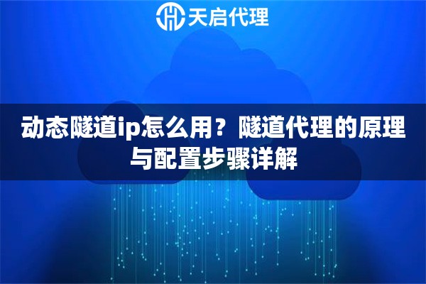 动态隧道ip怎么用?隧道代理的原理与配置步骤详解 动态隧道ip怎么用?隧道代理的原理与配置步骤详解