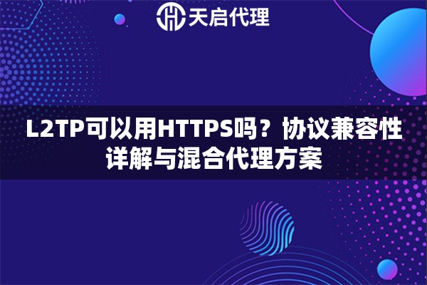 L2TP可以用HTTPS吗？协议兼容性详解与混合代理方案