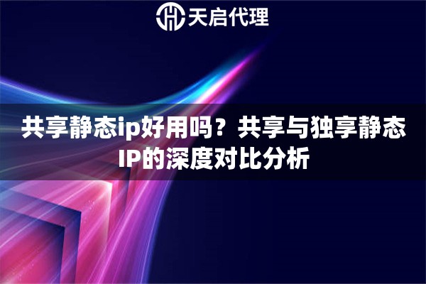 共享静态ip好用吗?共享与独享静态IP的深度对比分析 共享静态ip好用吗?共享与独享静态IP的深度对比分析