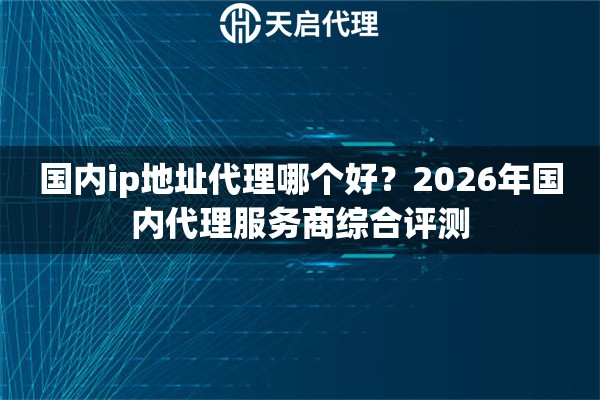 国内ip地址代理哪个好？2026年国内代理服务商综合评测
