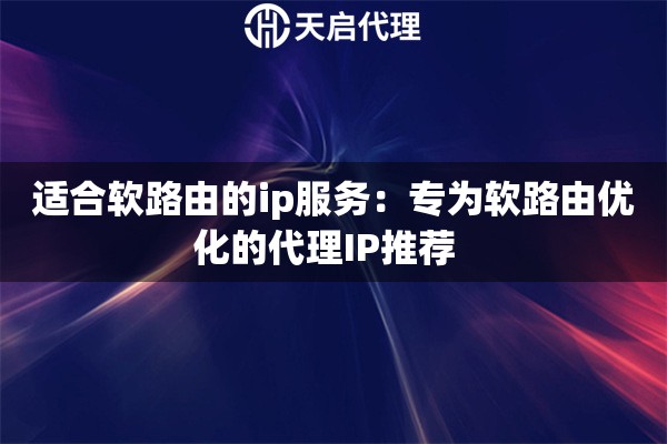 适合软路由的ip服务：专为软路由优化的代理IP推荐  