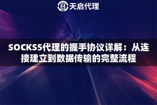 SOCKS5代理的握手协议详解：从连接建立到数据传输的完整流程
