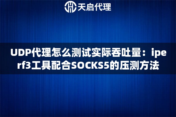 UDP代理怎么测试实际吞吐量:iperf3工具配合SOCKS5的压测方法 UDP代理怎么测试实际吞吐量:iperf3工具配合SOCKS5的压测方法