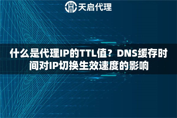什么是代理IP的TTL值？DNS缓存时间对IP切换生效速度的影响
