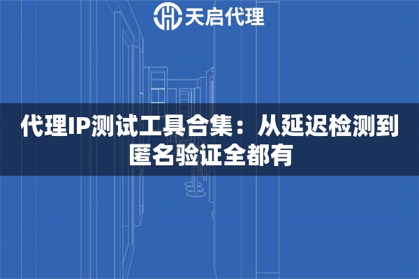 代理IP测试工具合集：从延迟检测到匿名验证全都有