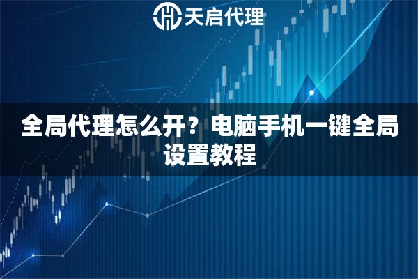 全局代理怎么开?电脑手机一键全局设置教程 全局代理怎么开?电脑手机一键全局设置教程