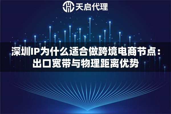 深圳IP为什么适合做跨境电商节点：出口宽带与物理距离优势