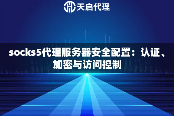 socks5代理服务器安全配置：认证、加密与访问控制