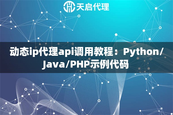 动态ip代理api调用教程：Python/Java/PHP示例代码