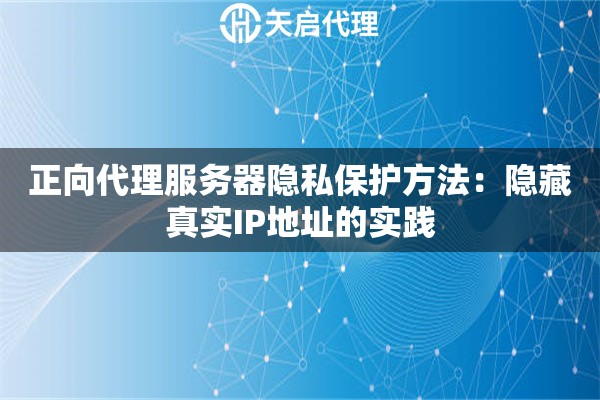 正向代理服务器隐私保护方法：隐藏真实IP地址的实践