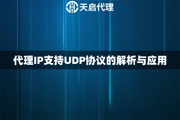 代理IP支持UDP协议的解析与应用