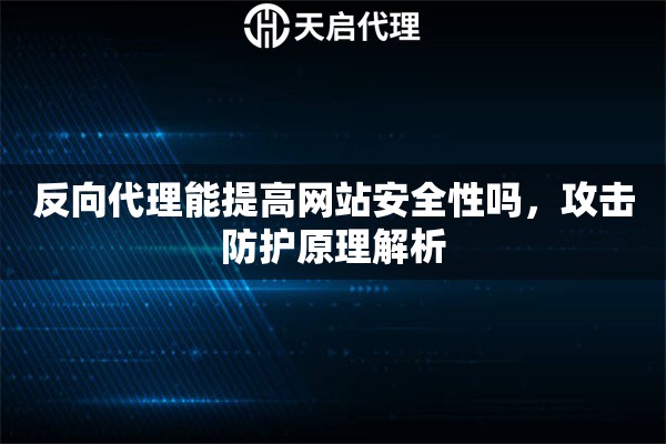 反向代理能提高网站安全性吗，攻击防护原理解析