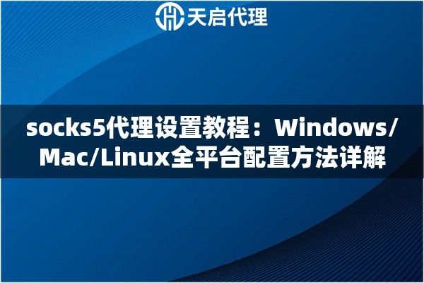 socks5代理设置教程：Windows/Mac/Linux全平台配置方法详解