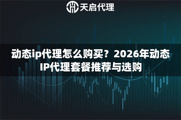 动态ip代理怎么购买？2026年动态IP代理套餐推荐与选购