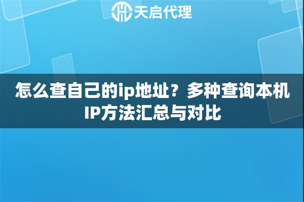 怎么查自己的ip地址？多种查询本机IP方法汇总与对比