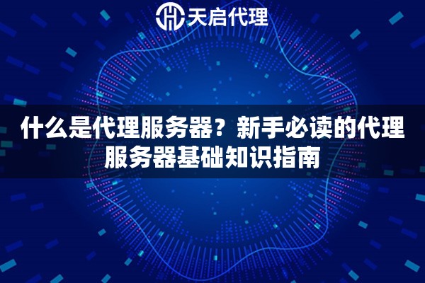 什么是代理服务器？新手必读的代理服务器基础知识指南
