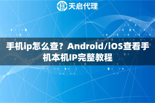 手机ip怎么查？Android/iOS查看手机本机IP完整教程