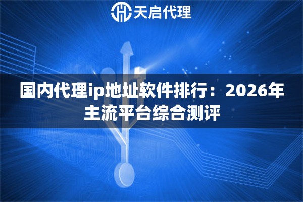 国内代理ip地址软件排行：2026年主流平台综合测评