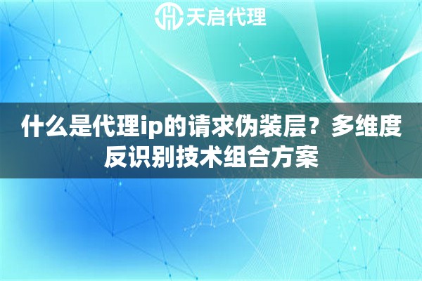什么是代理ip的请求伪装层？多维度反识别技术组合方案