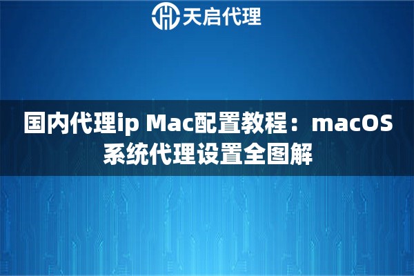 国内代理ip Mac配置教程：macOS系统代理设置全图解