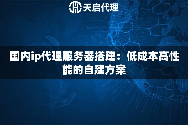 国内ip代理服务器搭建：低成本高性能的自建方案