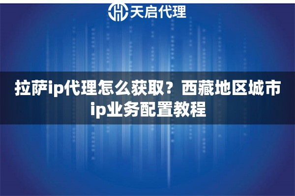 拉萨ip代理怎么获取？西藏地区城市ip业务配置教程